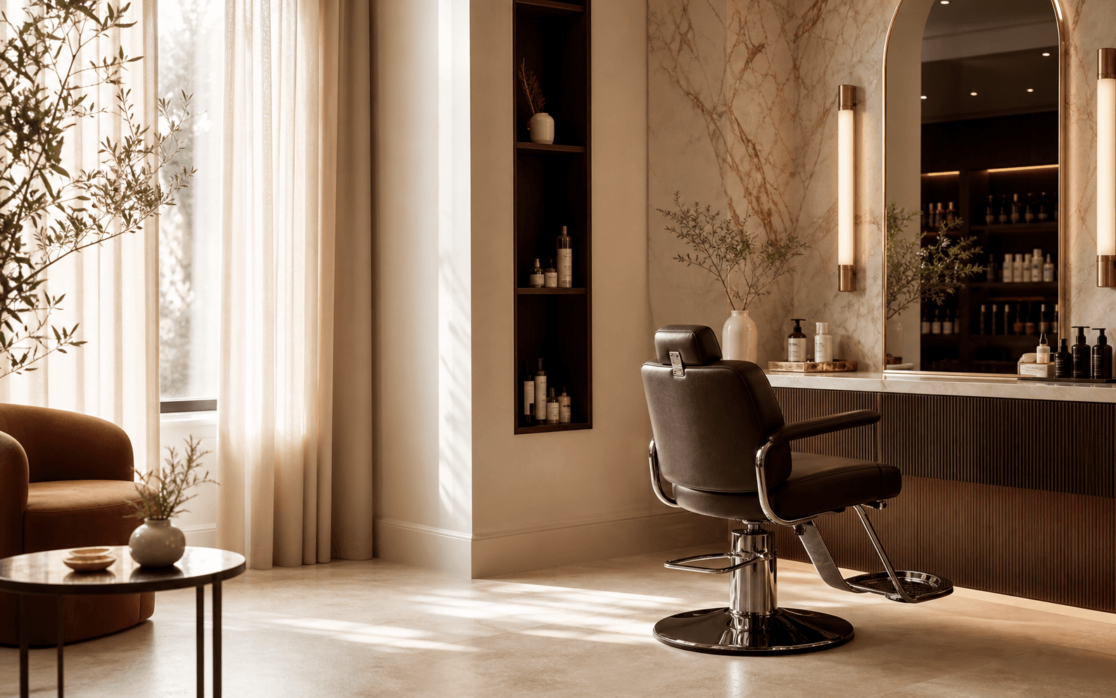 Interior premium de salon de belleza